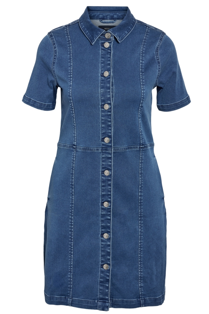 NMNISA S/S SLIM DENIM DRESS VI534MB 27032702 MEDIUM BLUE DENIM
